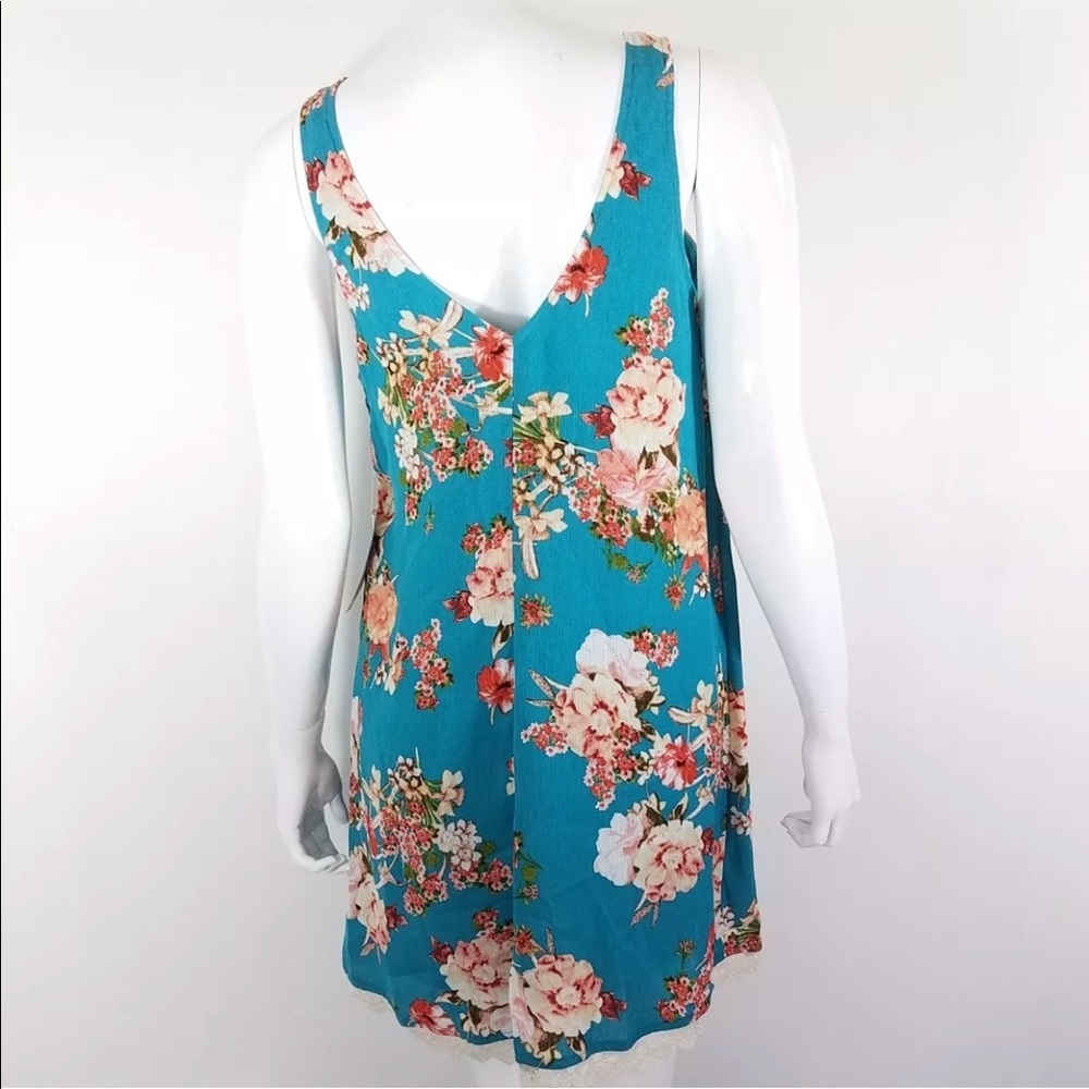 Jodi Kristopher Dress SZ L Floral Choker VNeck NWT - Picture 5 of 6